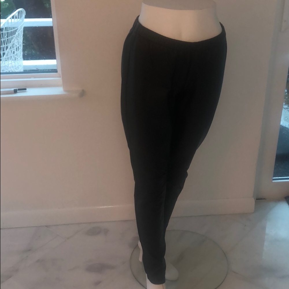 Genuine Black leather Pants, SZ S.